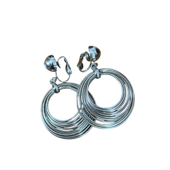 Sarah Coventry 6228 / 7022 / 7228 Lot 3 Piece Earings Broach Silver Tone Clip On - Picture 7 of 11